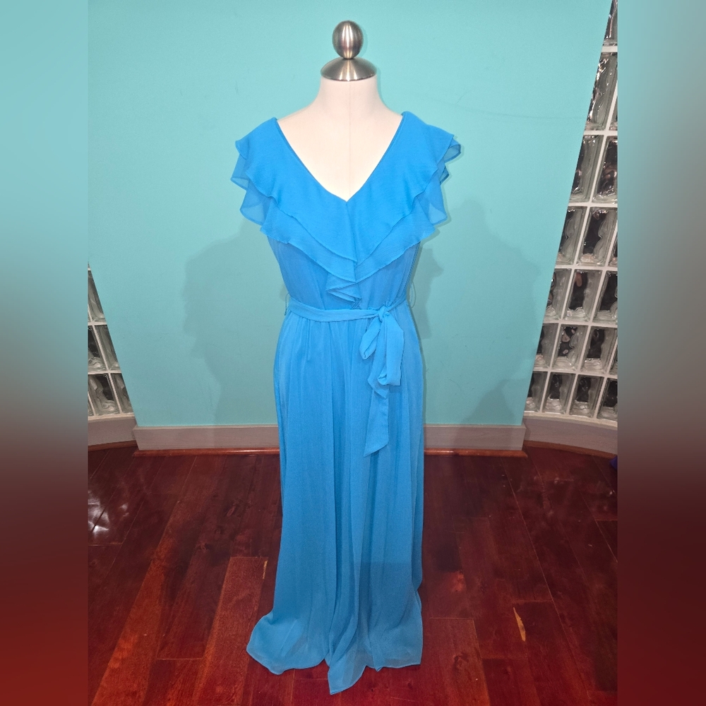Elegant Blue Women's Dress